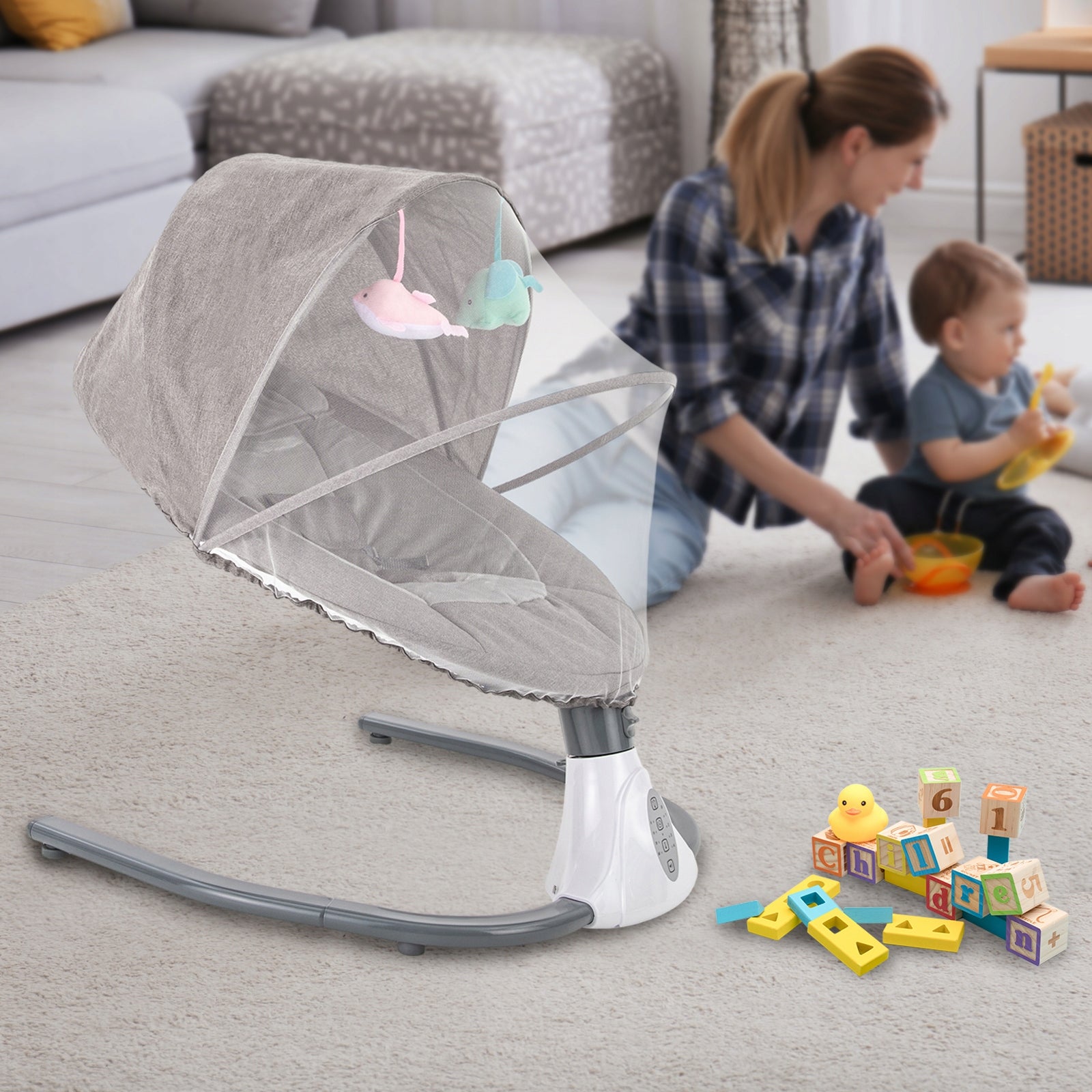 Electric Cradle with Music, Rocking, Remote Control, For Babies Manufacturer code OT-WMTCXX-4414