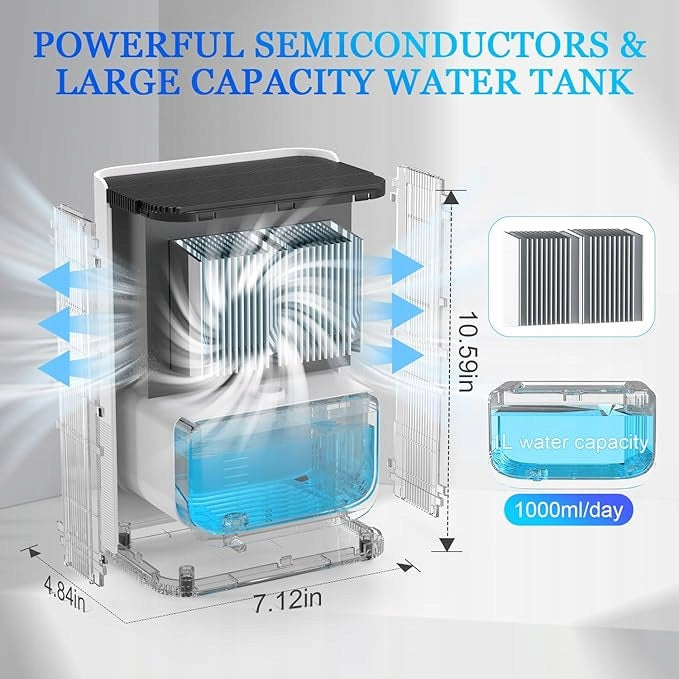 Electric Dehumidifier, 1000ml, Full Color LED Light Brand no brand