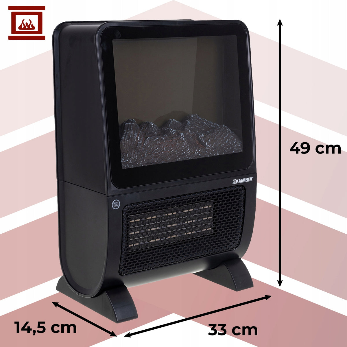 Electric Fireplace Heater 2000W Ceramic Flame Effect Oven + Remote Control Manufacturer code Kominek elektryczny 3D KAMINER BLAZEO 2000W
