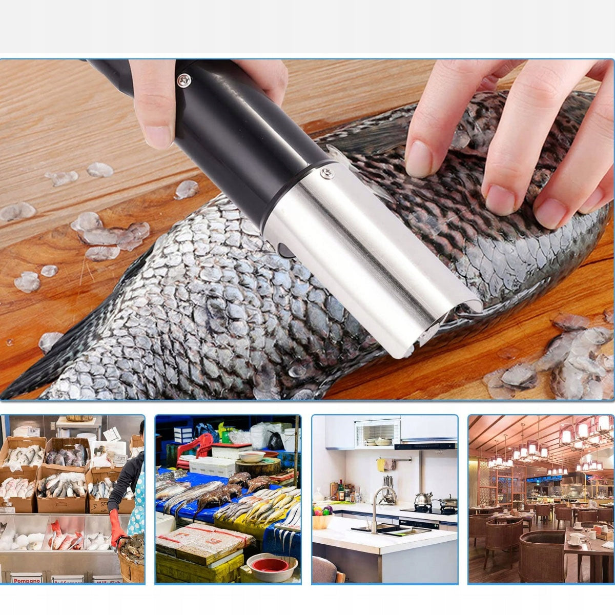 Electric Fish Shell Scraper 120W Scaler Grater Machine Packaging status original