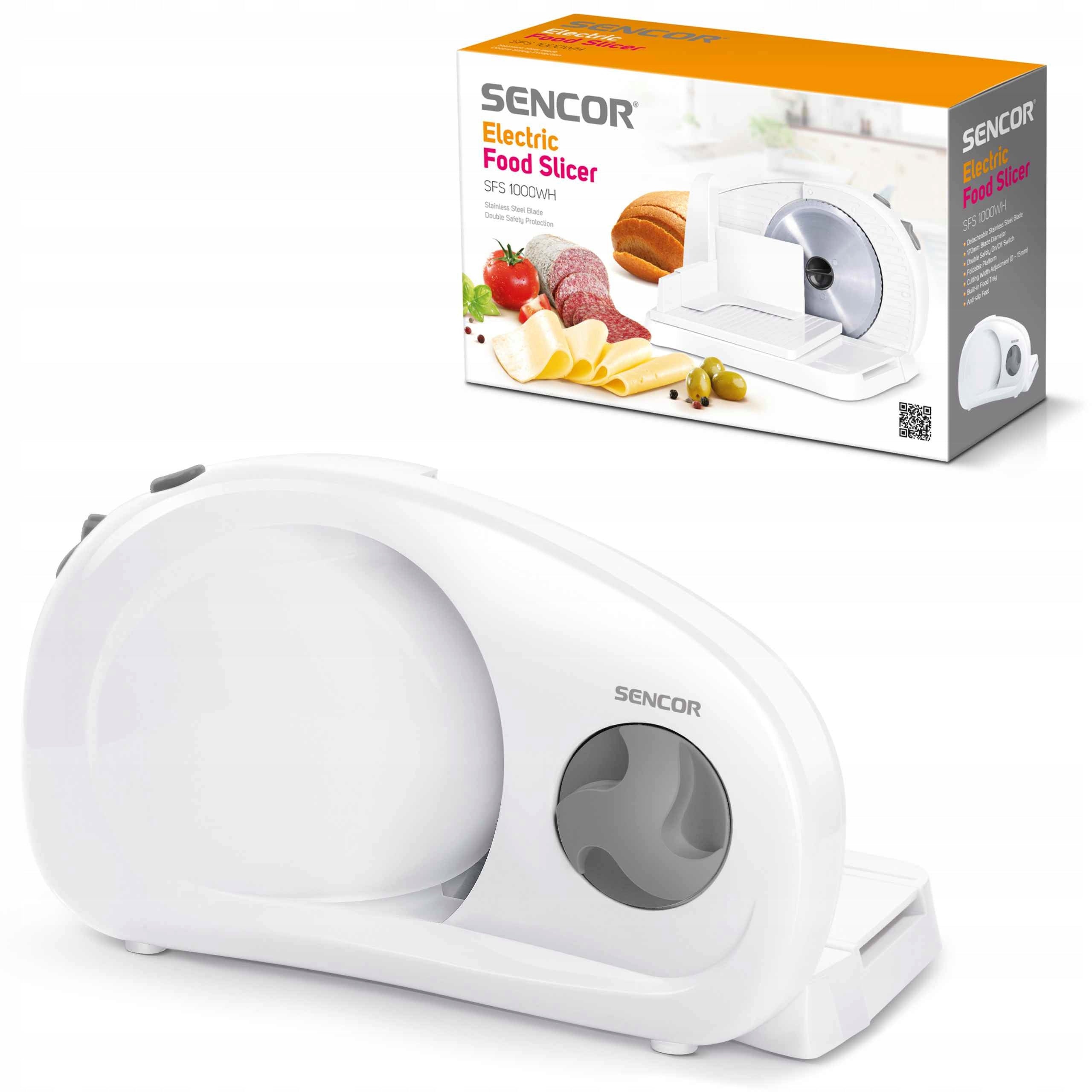 Electric Food Slicer with Guide 100W Sencor SFS 1000WH Packaging status original