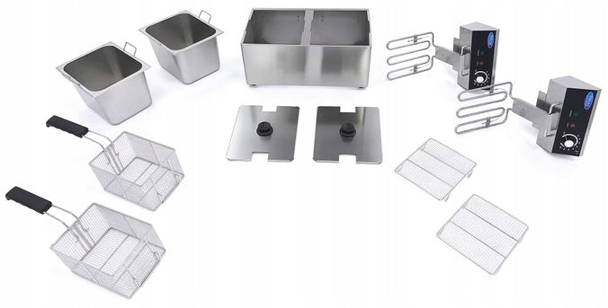 Electric Fryer 2x8L Professional Fryer 6,5kW MAXIMA 09365225 Packaging status original