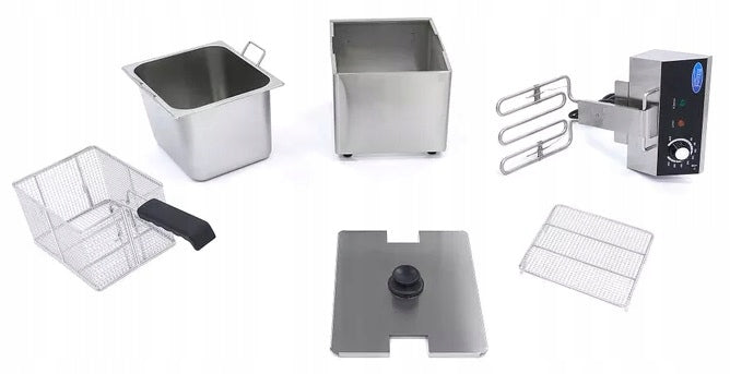 Electric Fryer 8L Professional Fryer 1,4 kg Maxima 09365215 Packaging status original