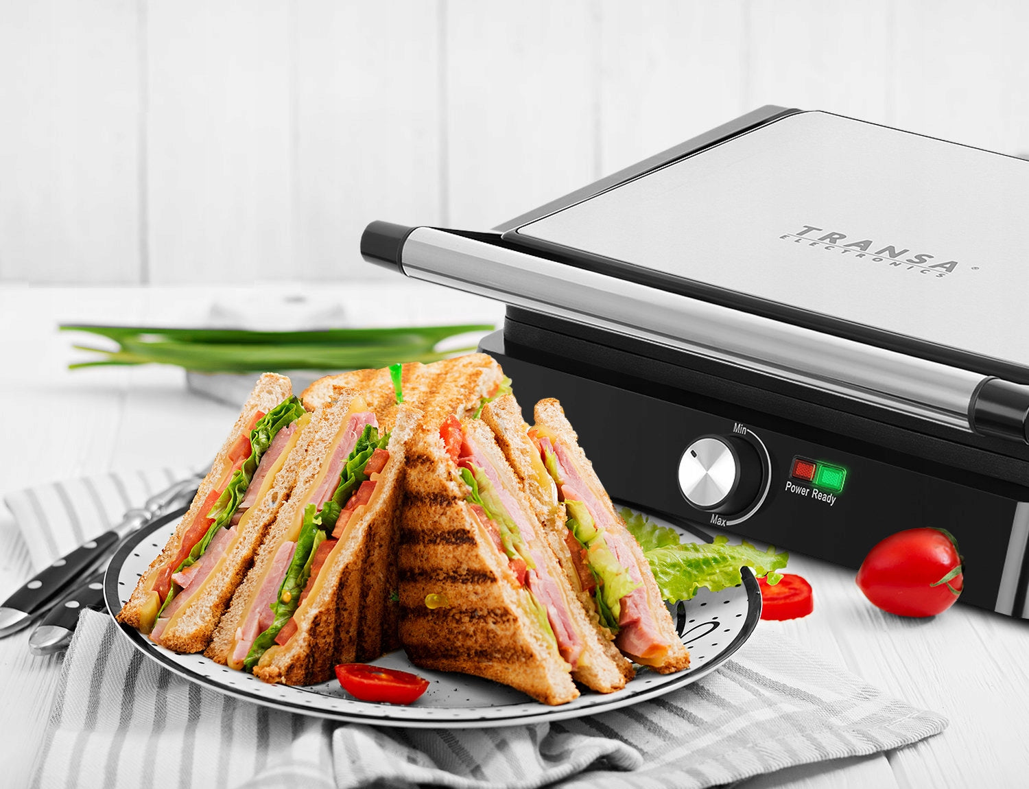 Electric Grill Folding Toaster TEMPERATURE CONTROL HIGH POWER 2200W Power 2200 W