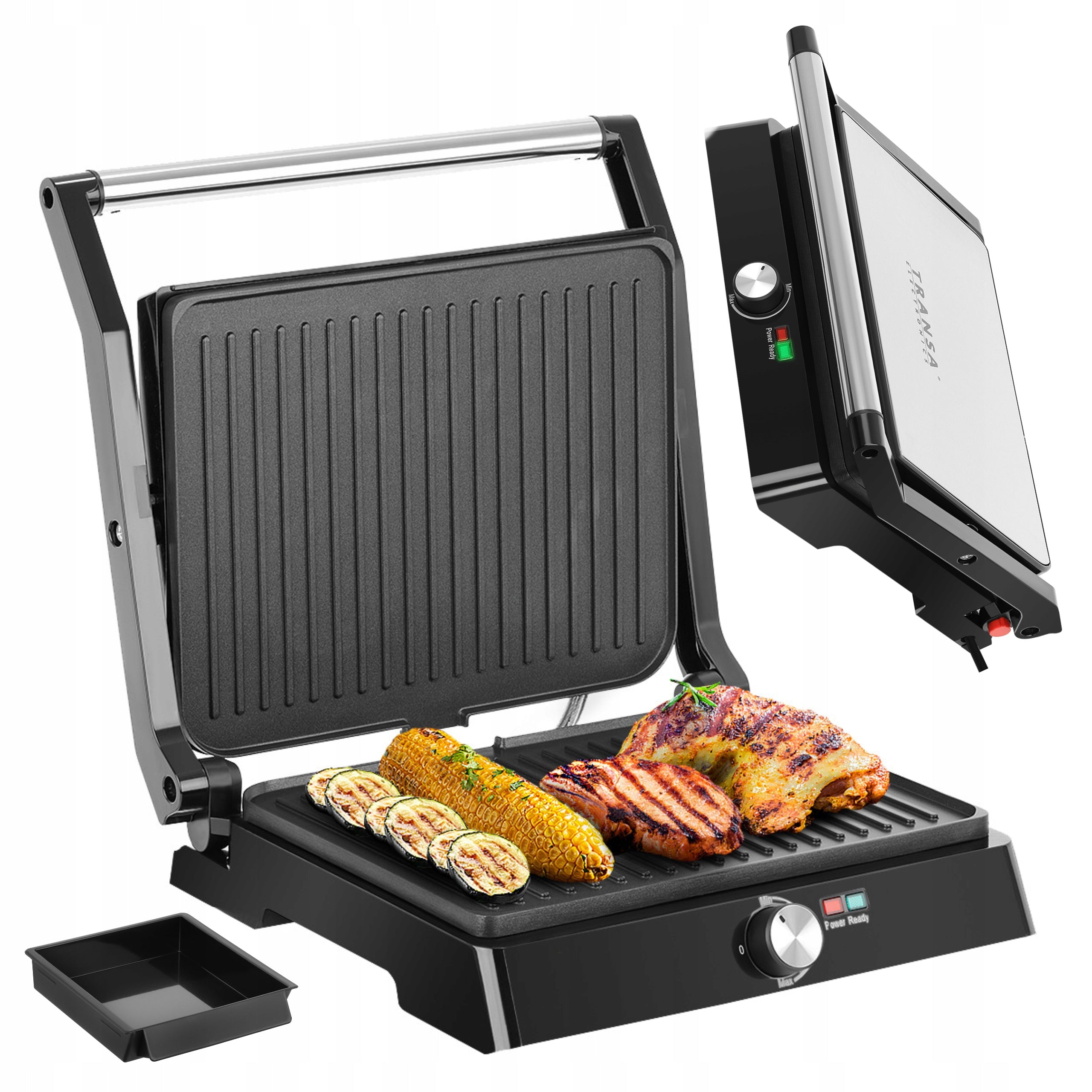 Electric Grill Folding Toaster TEMPERATURE CONTROL HIGH POWER 2200W