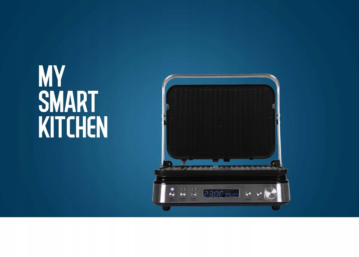 Electric Grill RAVEN EGE005 3in1 Waffles Rifled Flat Display 2000W Dominant color silver/gray