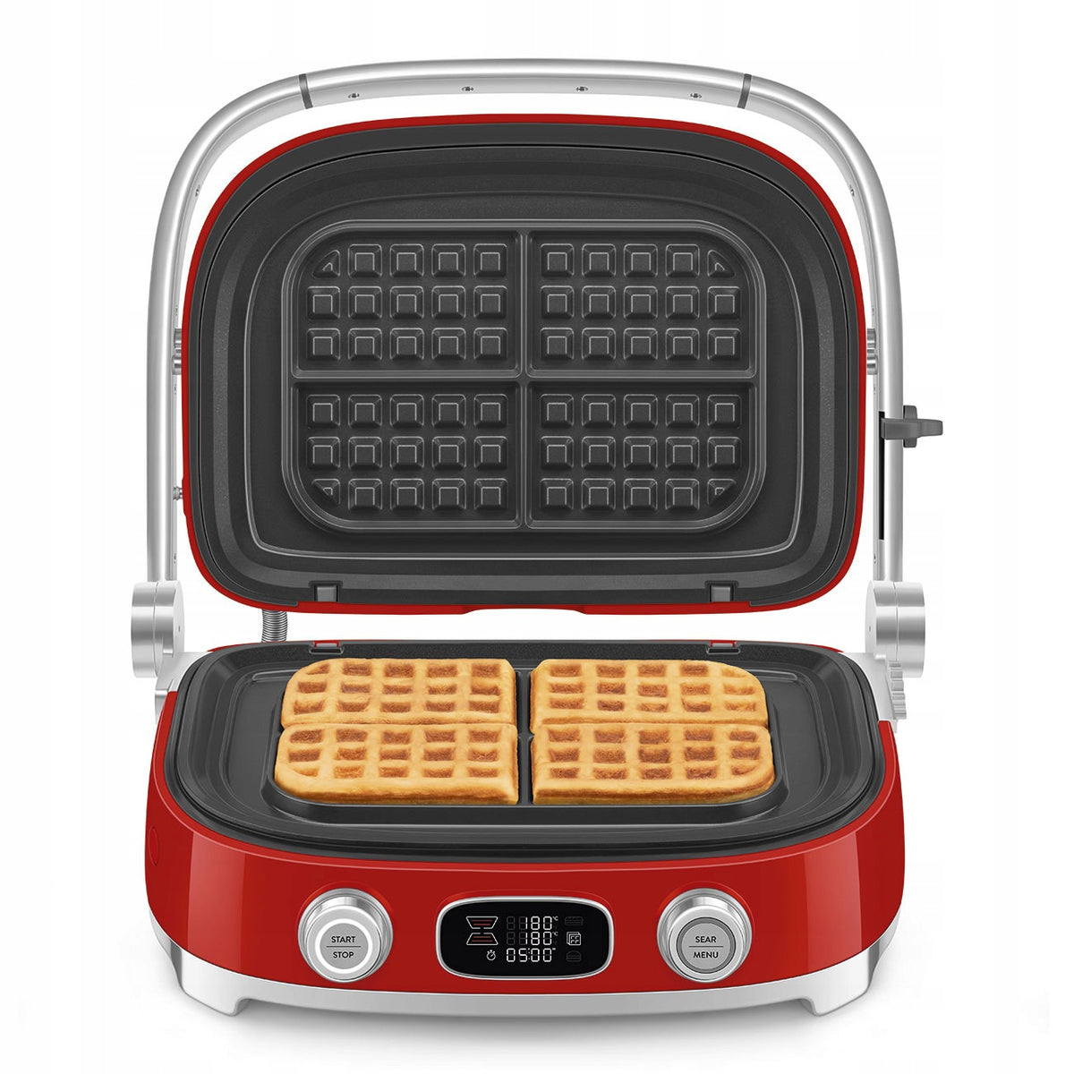 Electric Grill Smeg MGF01RDEU Red Multiuse Panini Waffles AT HAND Manufacturer code MGF01RDEU