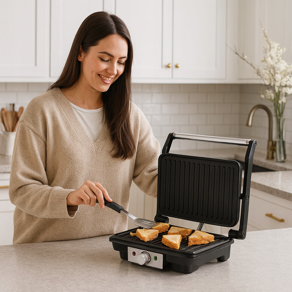 Electric Grill Toaster Riwall Juicy Panini 1800W Nonstick Power 1800 W
