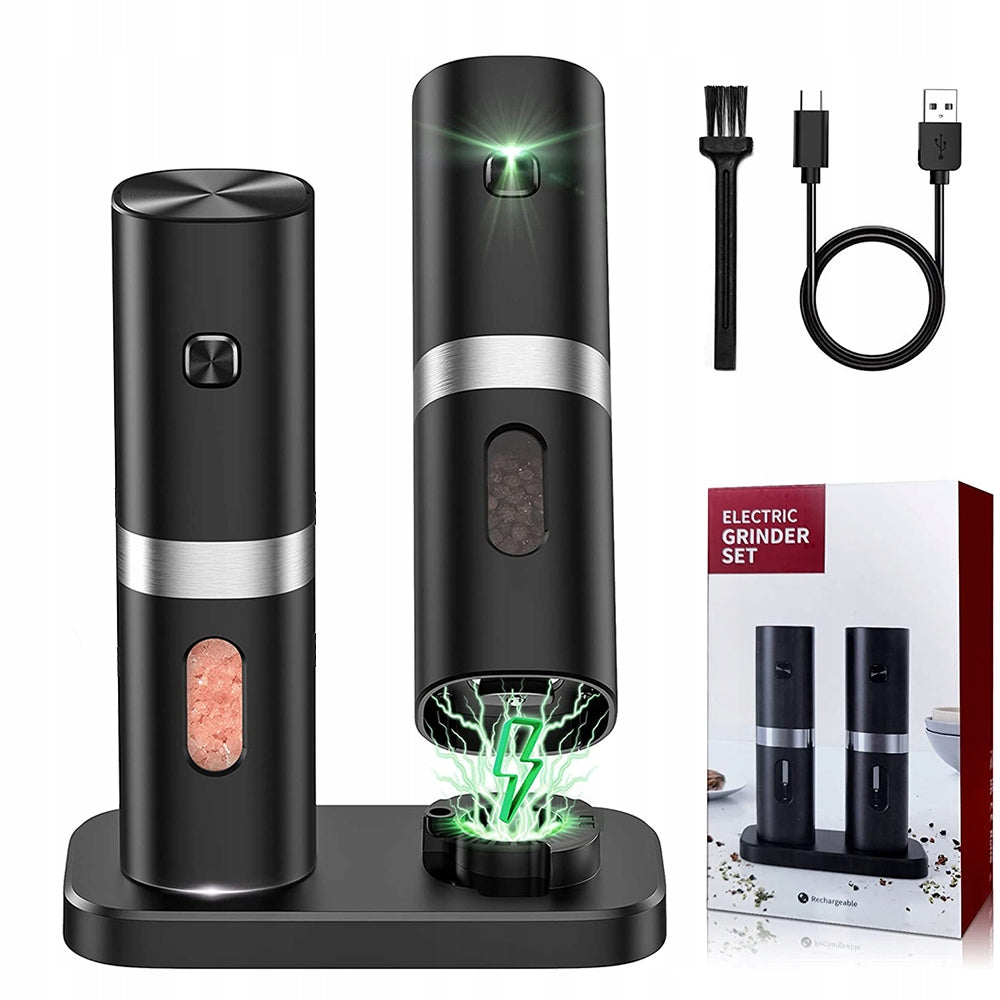 Electric Grinder Set for Salt and Pepper USB-C