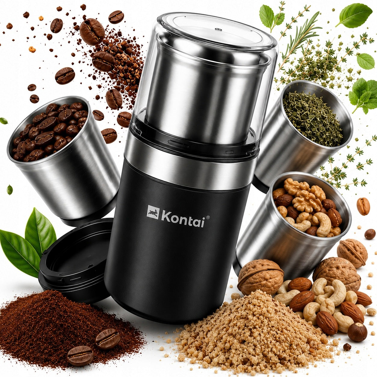 Electric Grinder for Grinding Coffee Nuts Cereal Spices Sugar Grinder