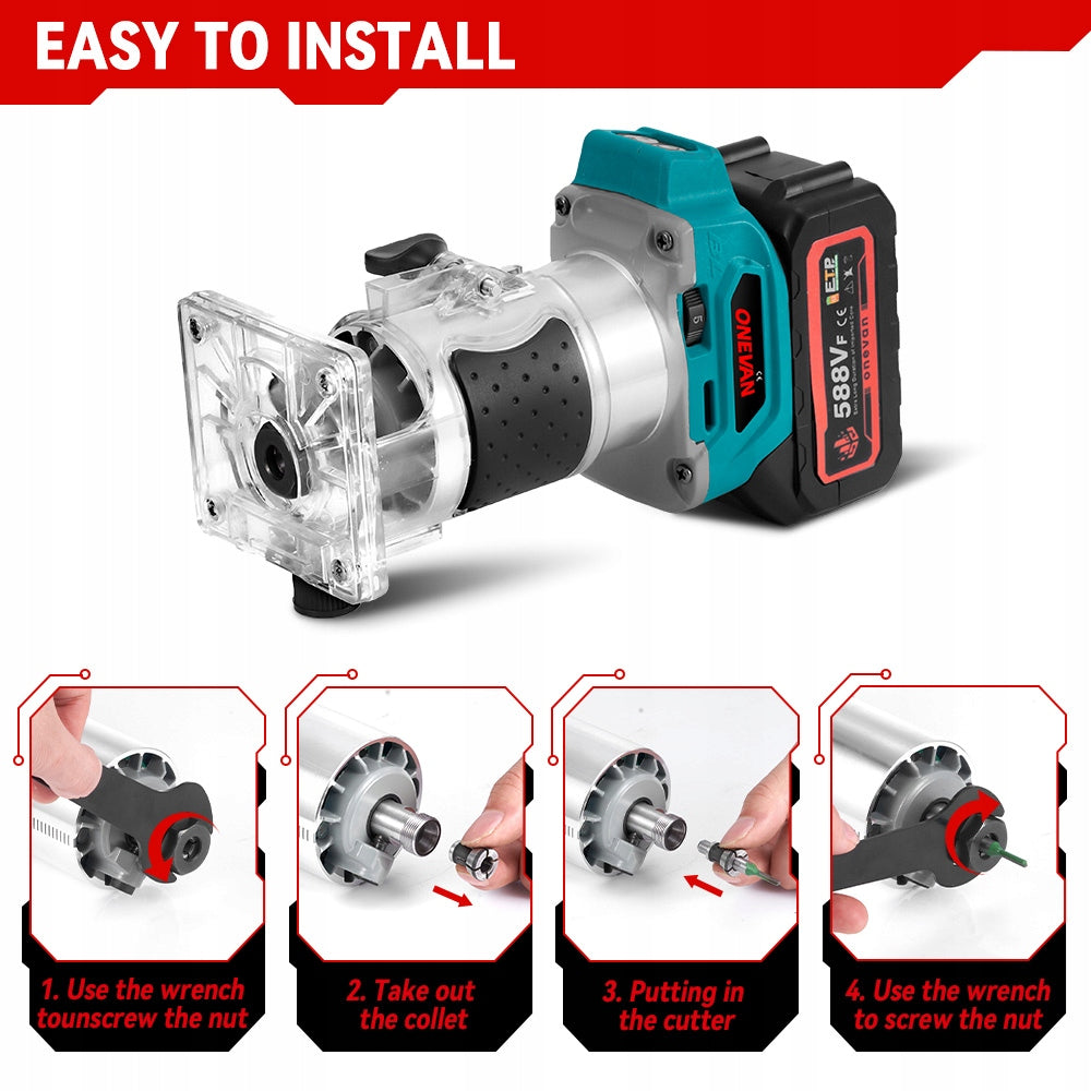 Electric Hand Trimmer Edge milling machine top spindle Wood Router Brand ONEVAN
