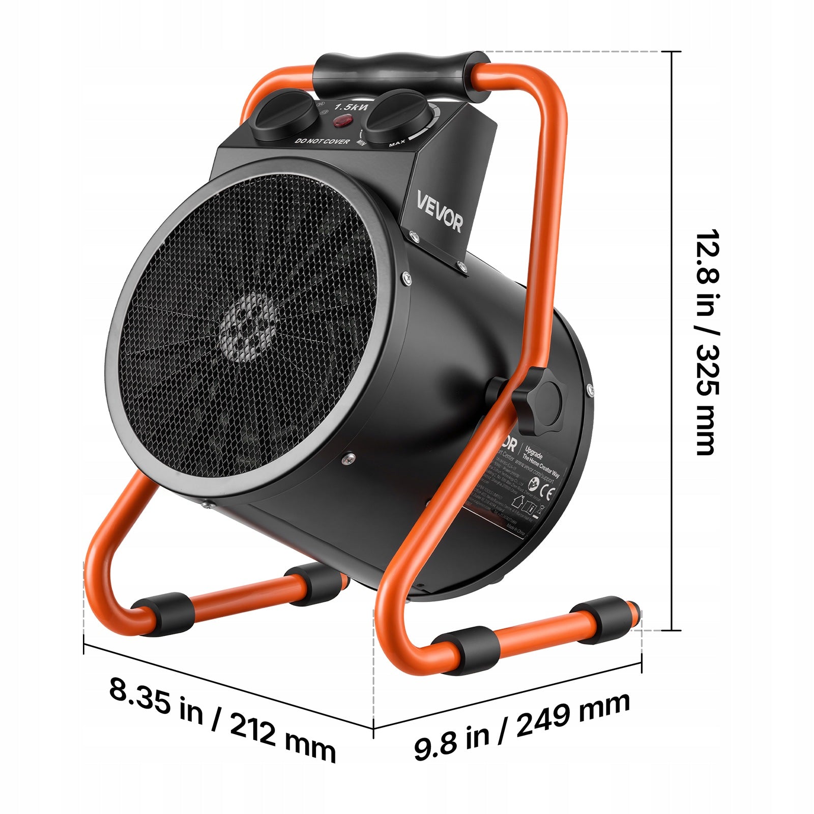 Electric Heater 2000W With Fan And Heating Modes Adjustable Angle Manufacturer code WSJRQDRGW