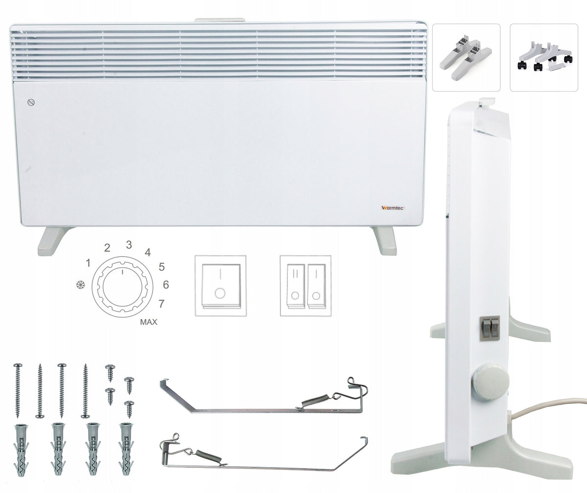 Electric Heater Convector Thermostat Heater IP20 230V EWX-2500W EAN (GTIN) 5906142939770