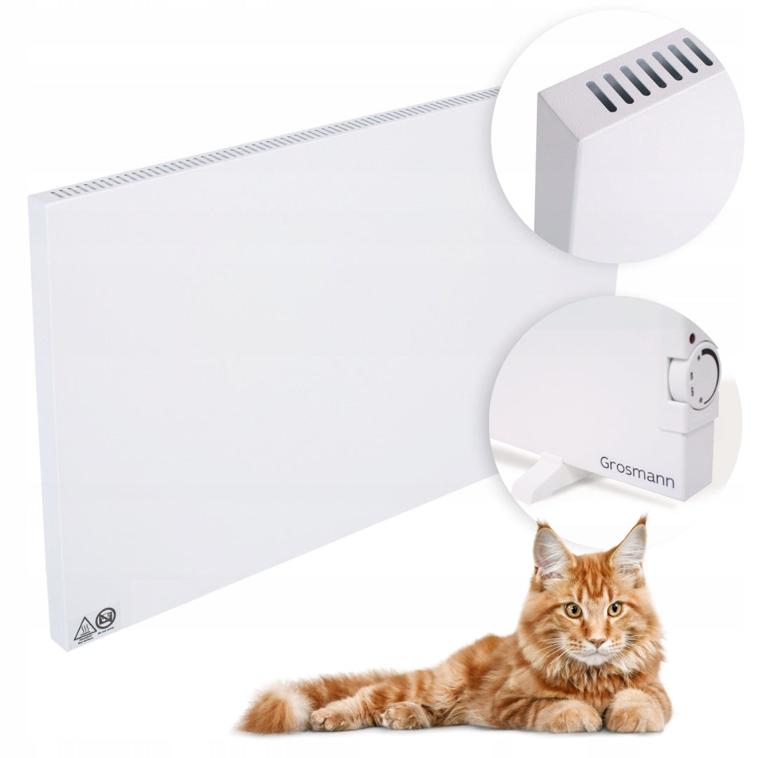 Electric Heater Energy Efficient Infrared 1000W 25m2 Wall Feet