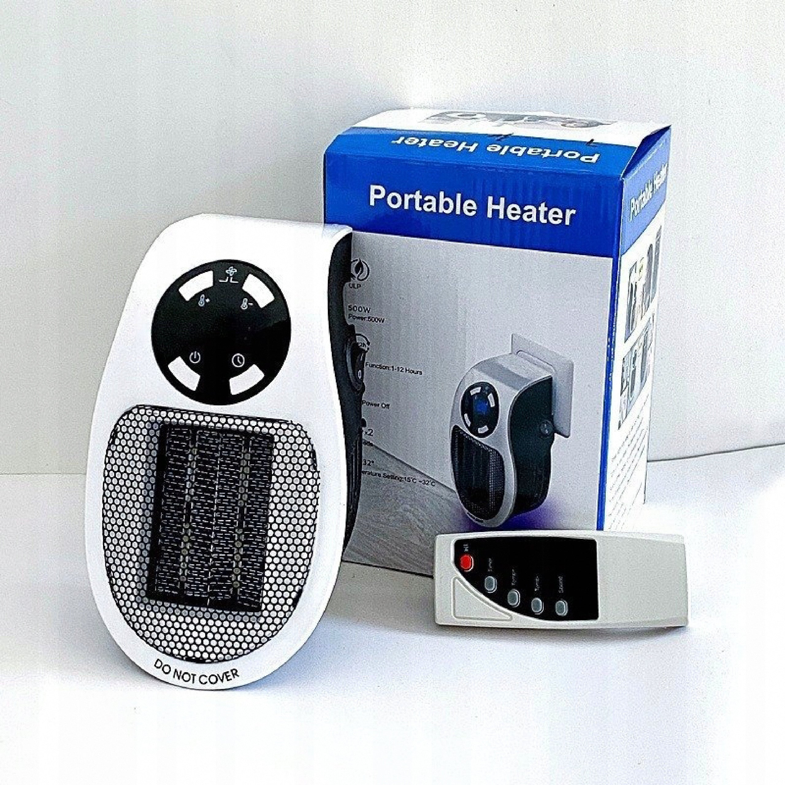 Electric Heater Farelka 500W for socket TIMER LCD Ceramic + PILOT Manufacturer code Grzejnik Elektryczny Farelka 500W do gniazdka