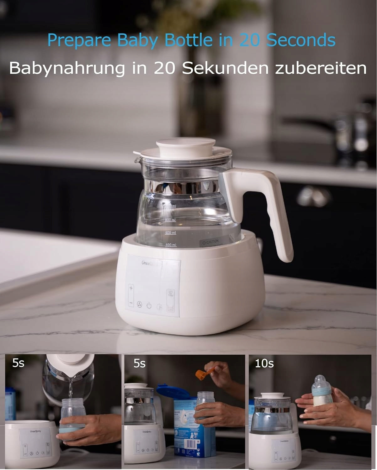 Electric Heater ÜneeQbabym, Bottle Kettle, BPA Free, LCD Manufacturer code MW21