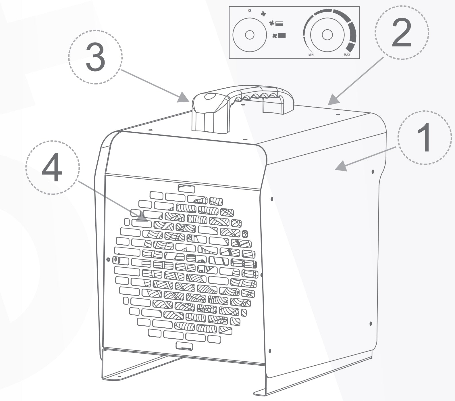 Electric Heater WARMTEC 9 kW Workshop Blower Thermostat 400V Manufacturer code EWS-9