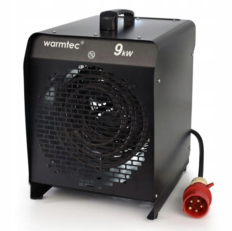 Electric Heater WARMTEC 9 kW Workshop Blower Thermostat 400V Packaging status original