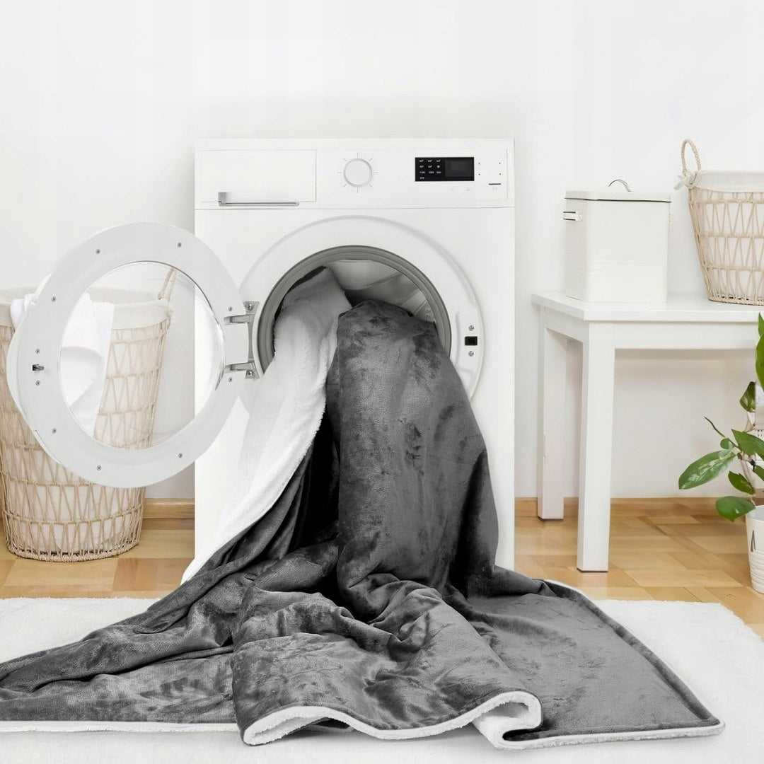 Electric Heating Blanket 130x160cm Fluffy with 9 Heating Levels Grey Packaging status original