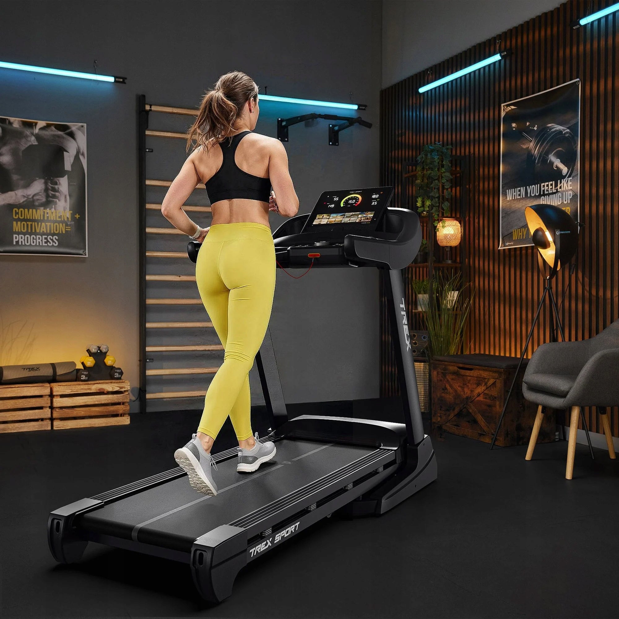 Electric Home Treadmill Folding Adjustable Angle 20 KM/H ROOK TREX SPORT Model other