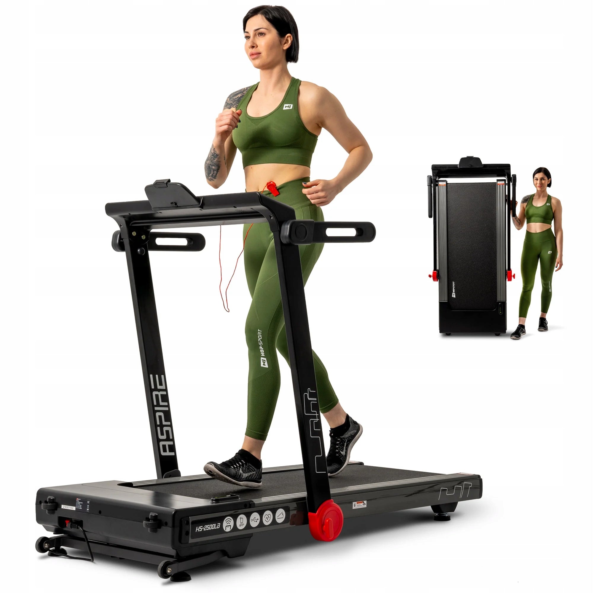 Electric Home Treadmill Folding Flat Angle Adjustable 18km Kinomap