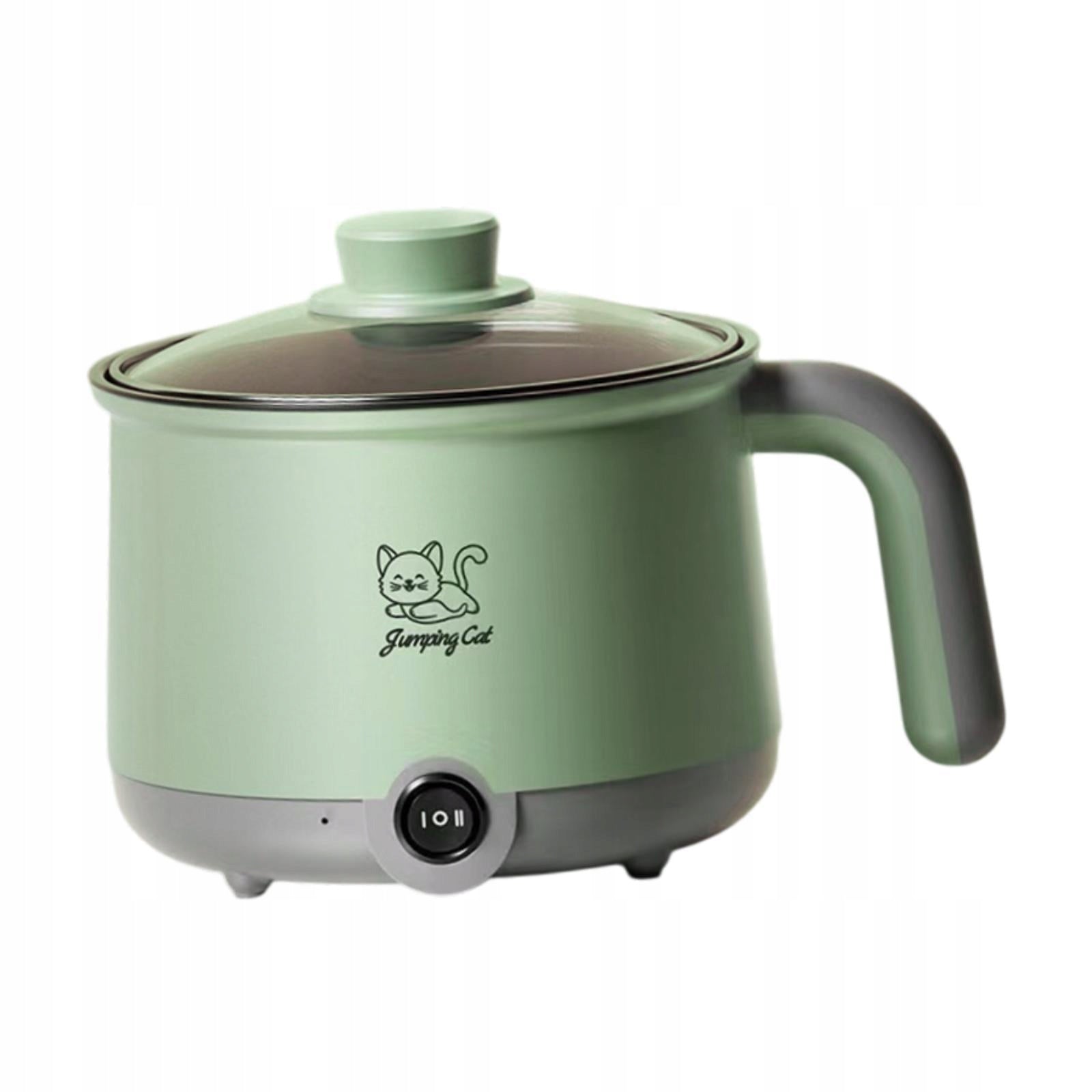 Electric Hot Pot 1.8L Cookware Multi Function Electric Cooker Green Brand no brand