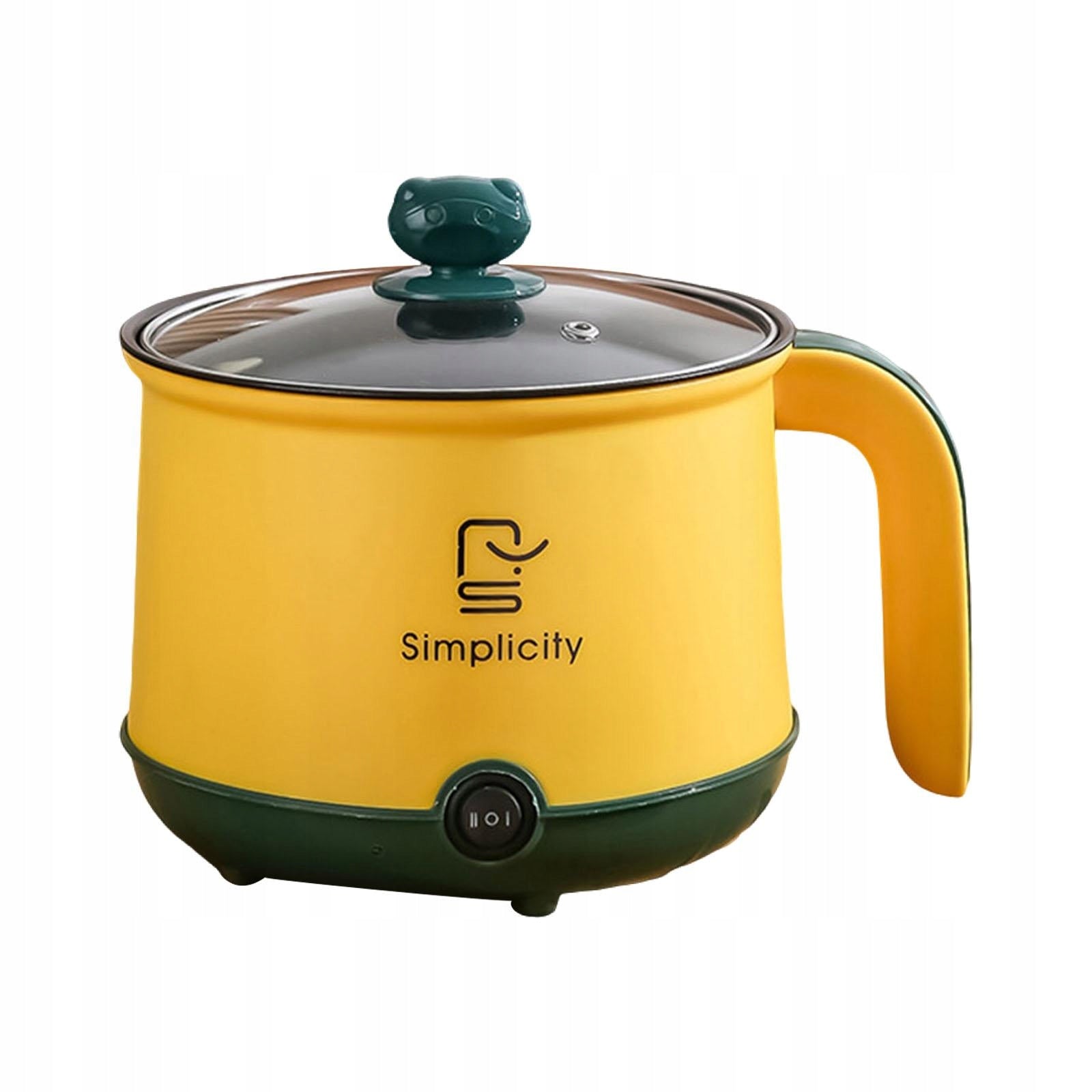 Electric Hot Pot 1.8L Shabu Shabu Pot with Boil Dry Protection Yellow Packaging status original