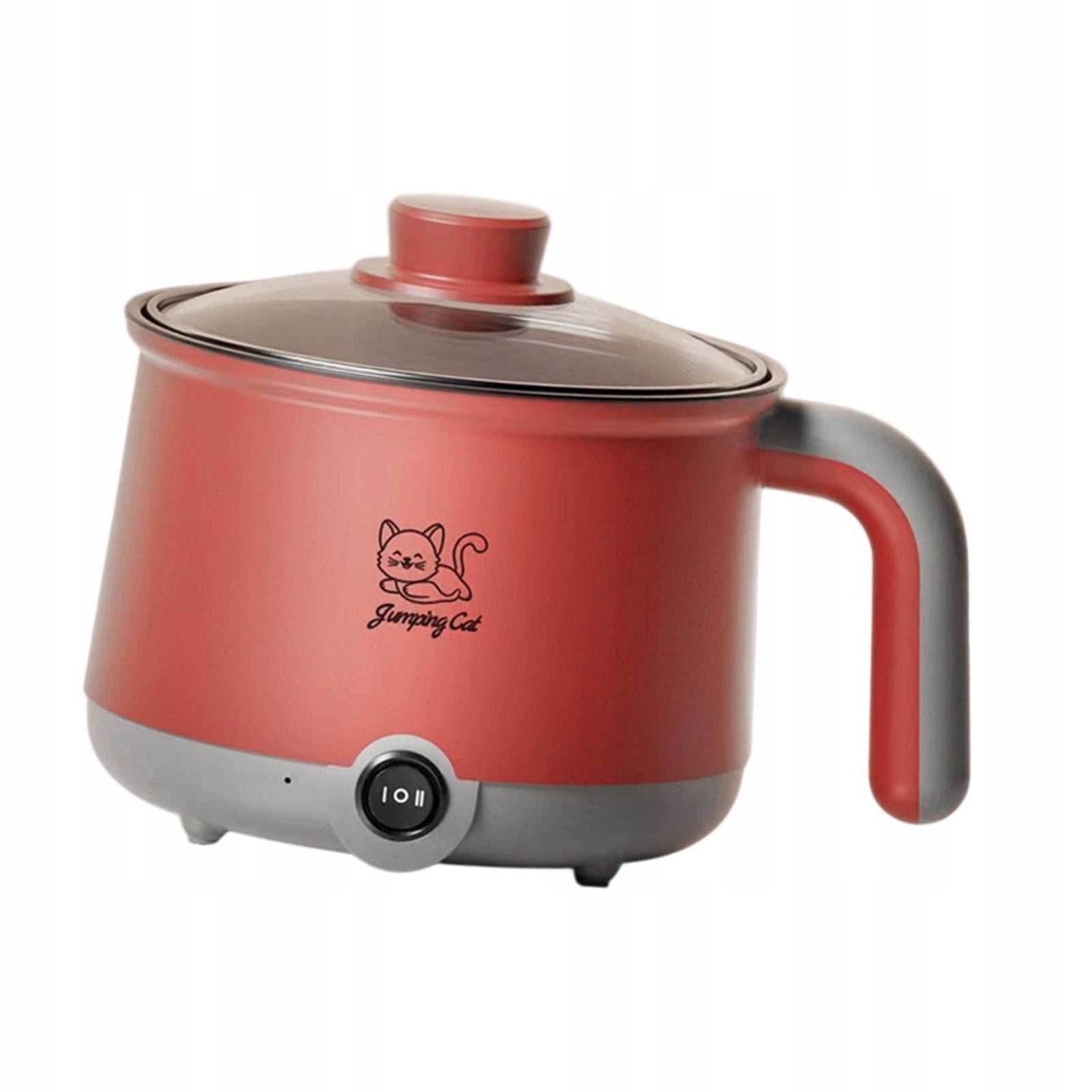 Electric Hot Pot Multipurpose Adjustable Cooking Pot Cookware Electric Red Brand no brand