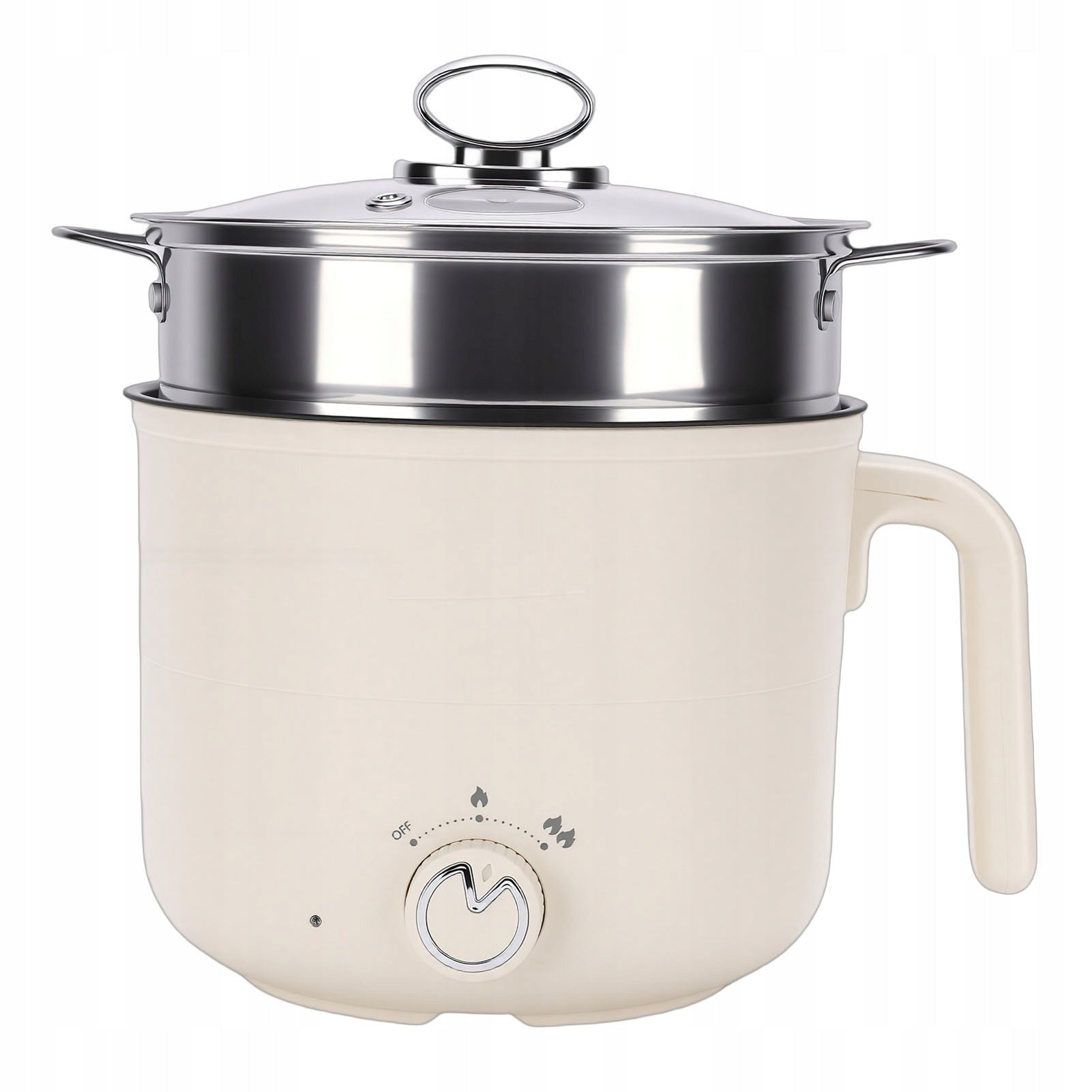 Electric Hot Pot with Steaming Basket Portable Multifun