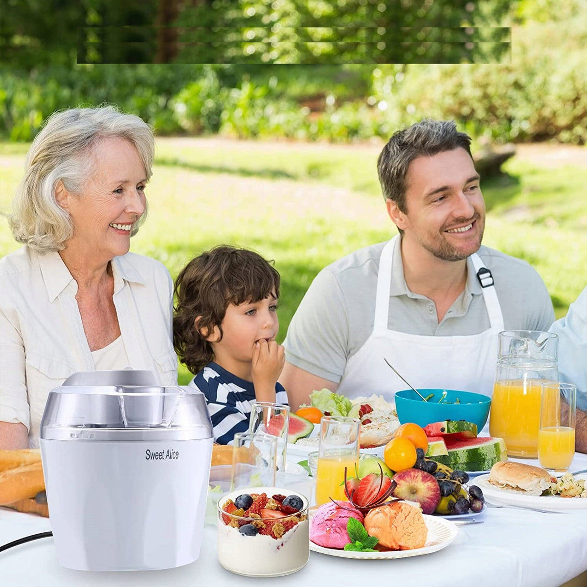 Electric Ice Cream Machine 1.5L Ice Maker EAN (GTIN) 0610446382426
