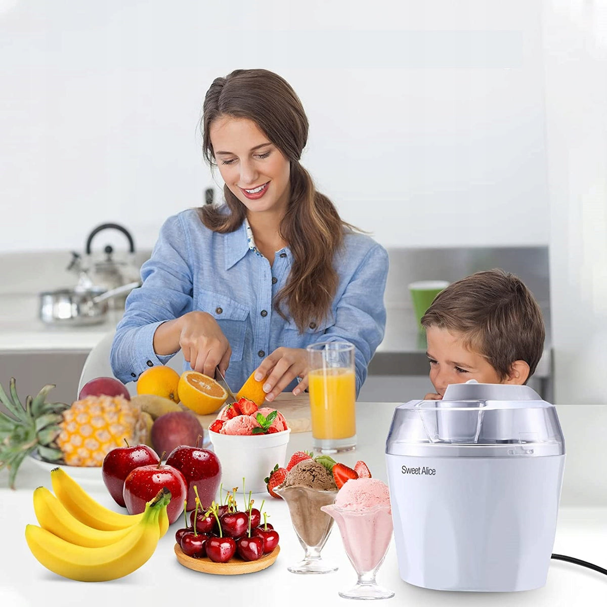 Electric Ice Cream Machine 1.5L Ice Maker Manufacturer code 25E09000064