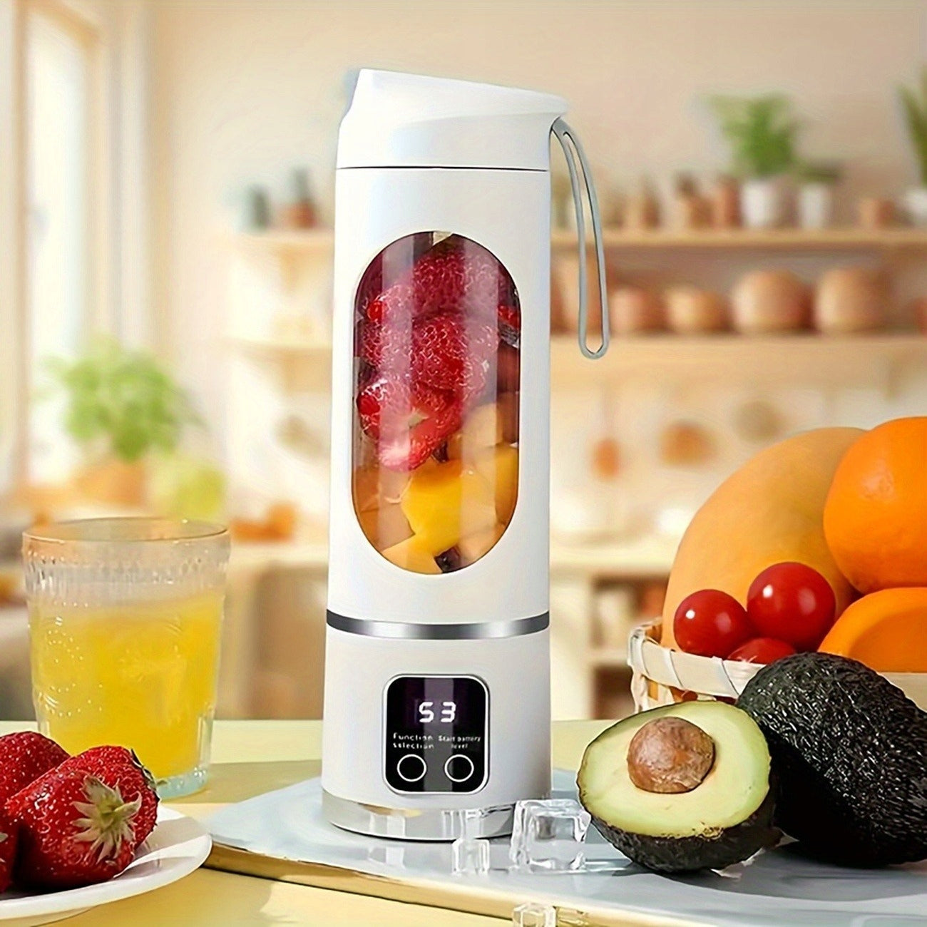 Electric Juicer White 25W, Fruit and Vegetable Juicer For Home