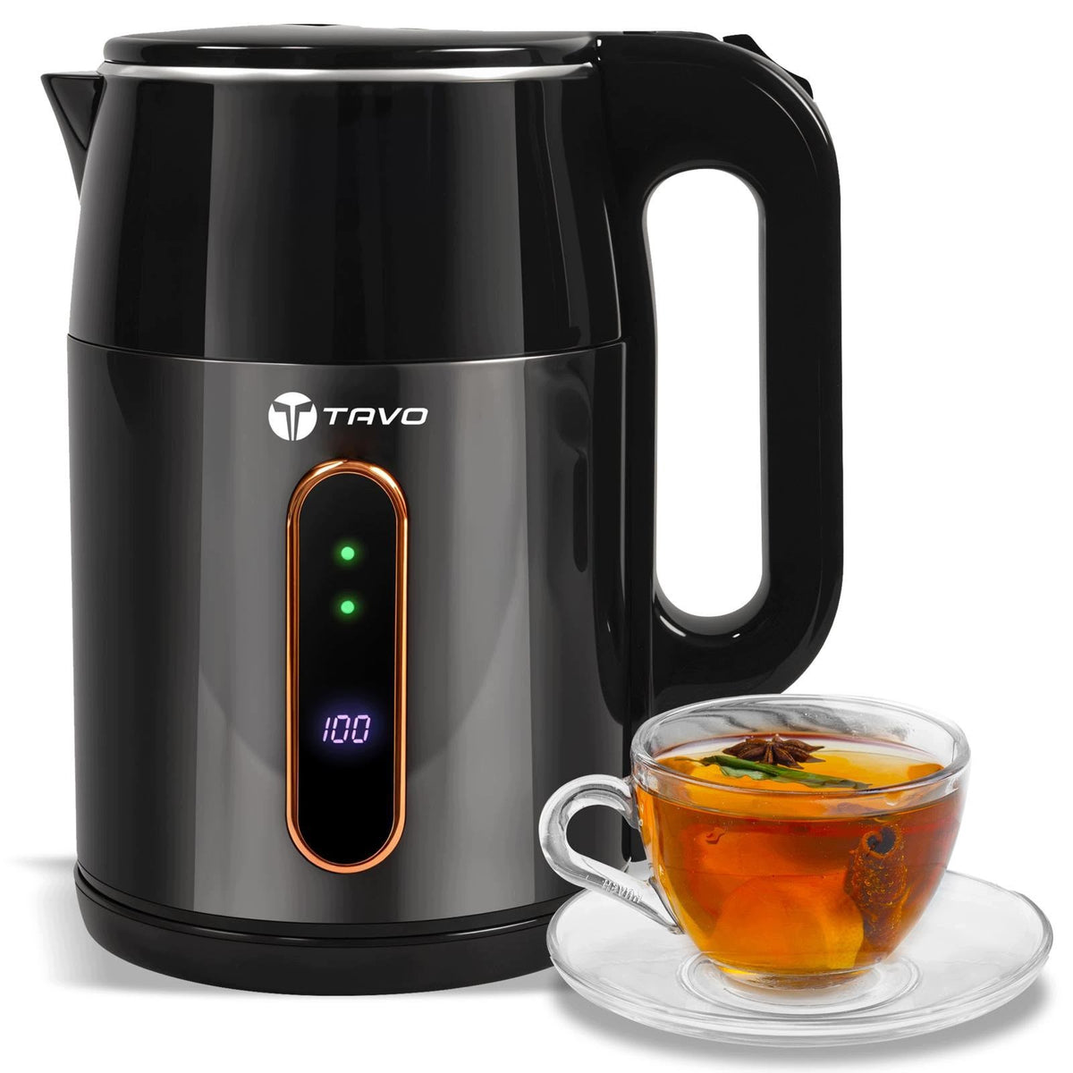 Electric Kettle 1.5L Steel 2000W LED Screen Backlight Indicator