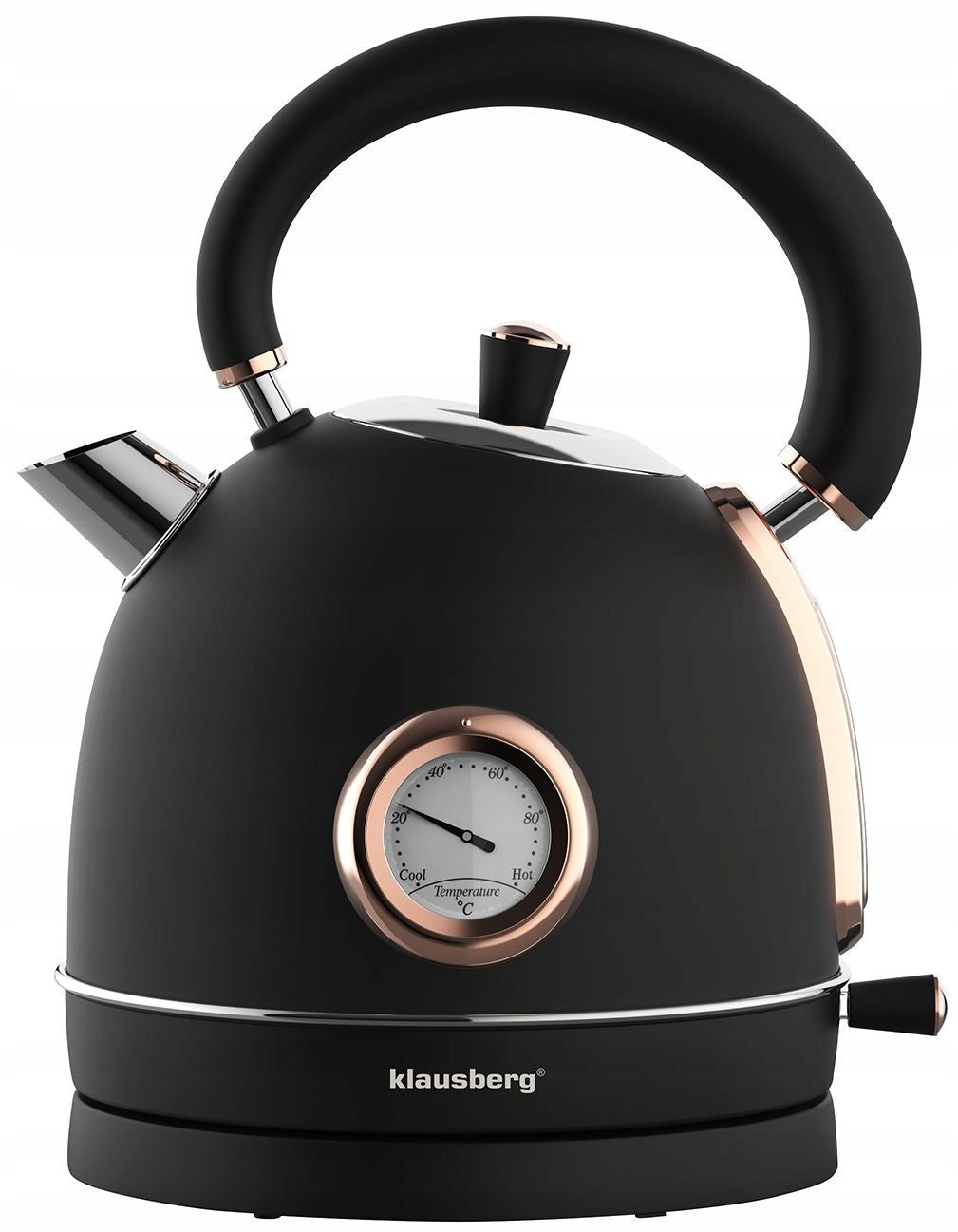 Electric Kettle 1.8L with Thermometer RETRO Klausberg KB-7905 2200W Black
