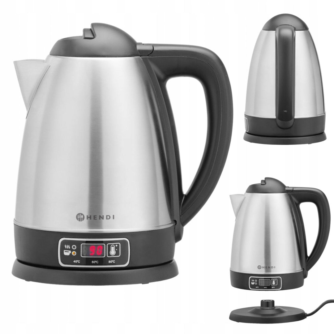 Electric Kettle Wireless Adjustable Temperature 1,8l Hendi 209943