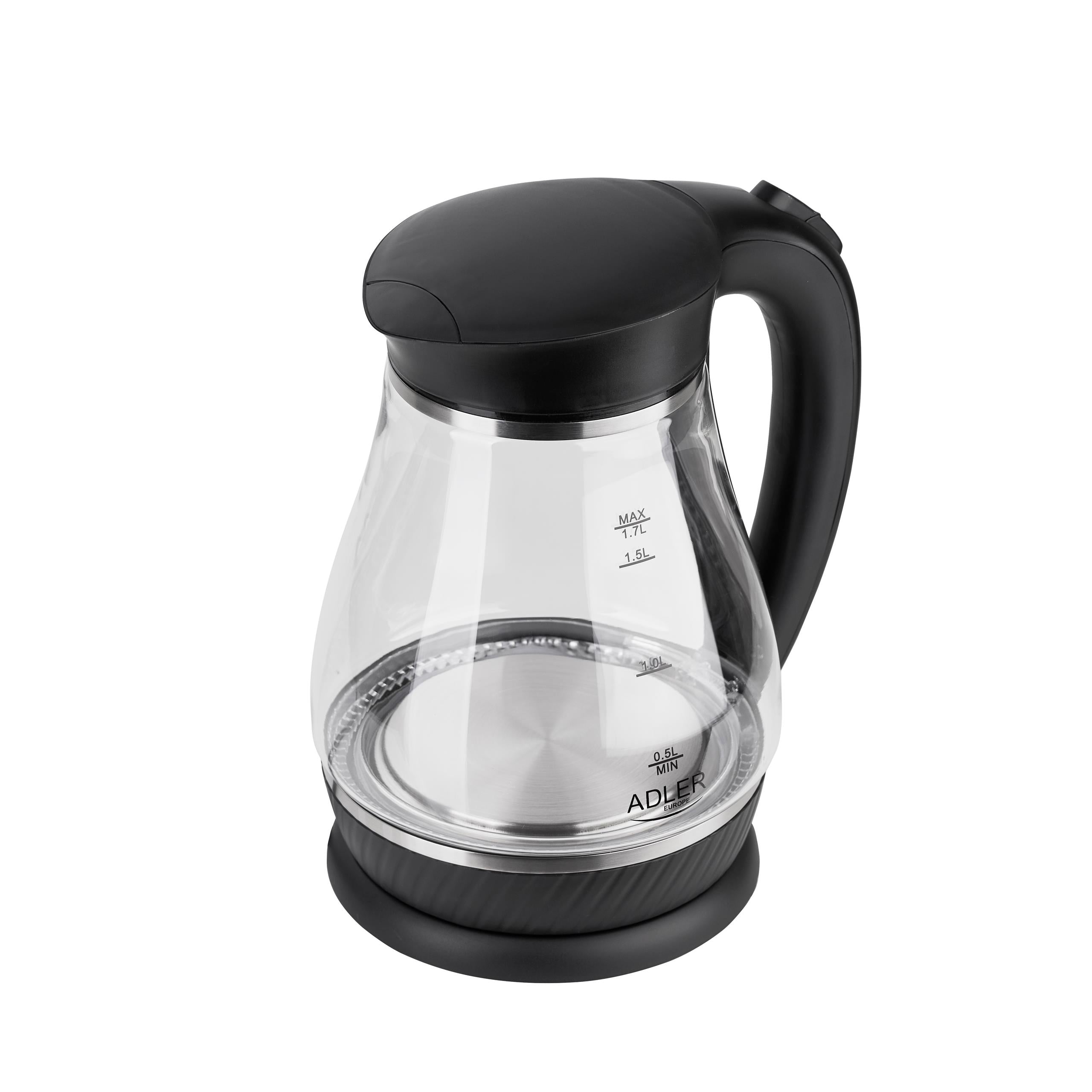 Electric Kettle Wireless Glass 1,7L 2200W Black LED Manufacturer code AD1274BLACK