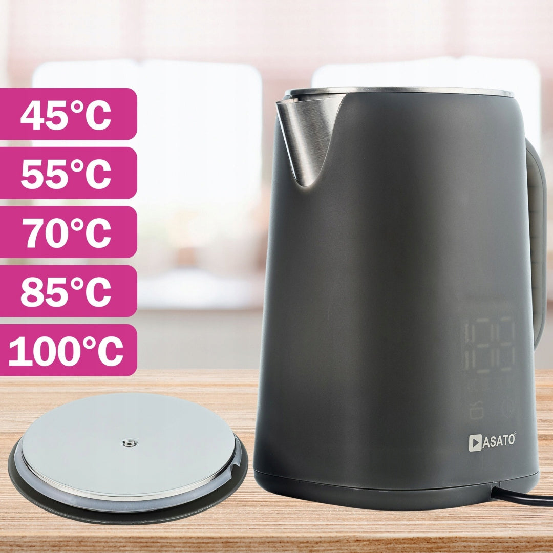Electric Kettle with Touch Display 1,7L Adjustable 5 Levels Manufacturer code Premium Fast Szary