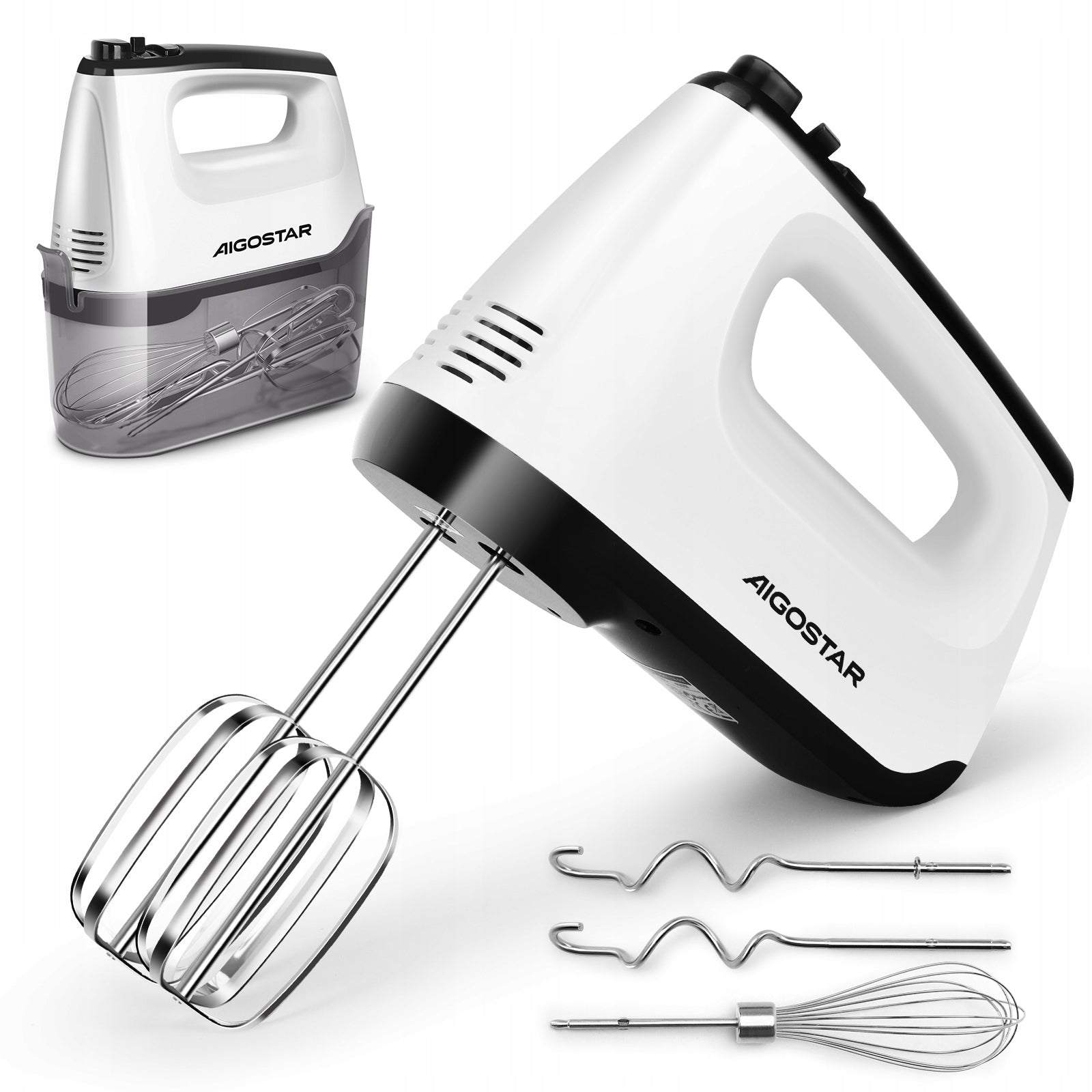 Electric Kitchen Hand Mixer 400W 6 Gear TURBO 5 Stirrer Aigostar