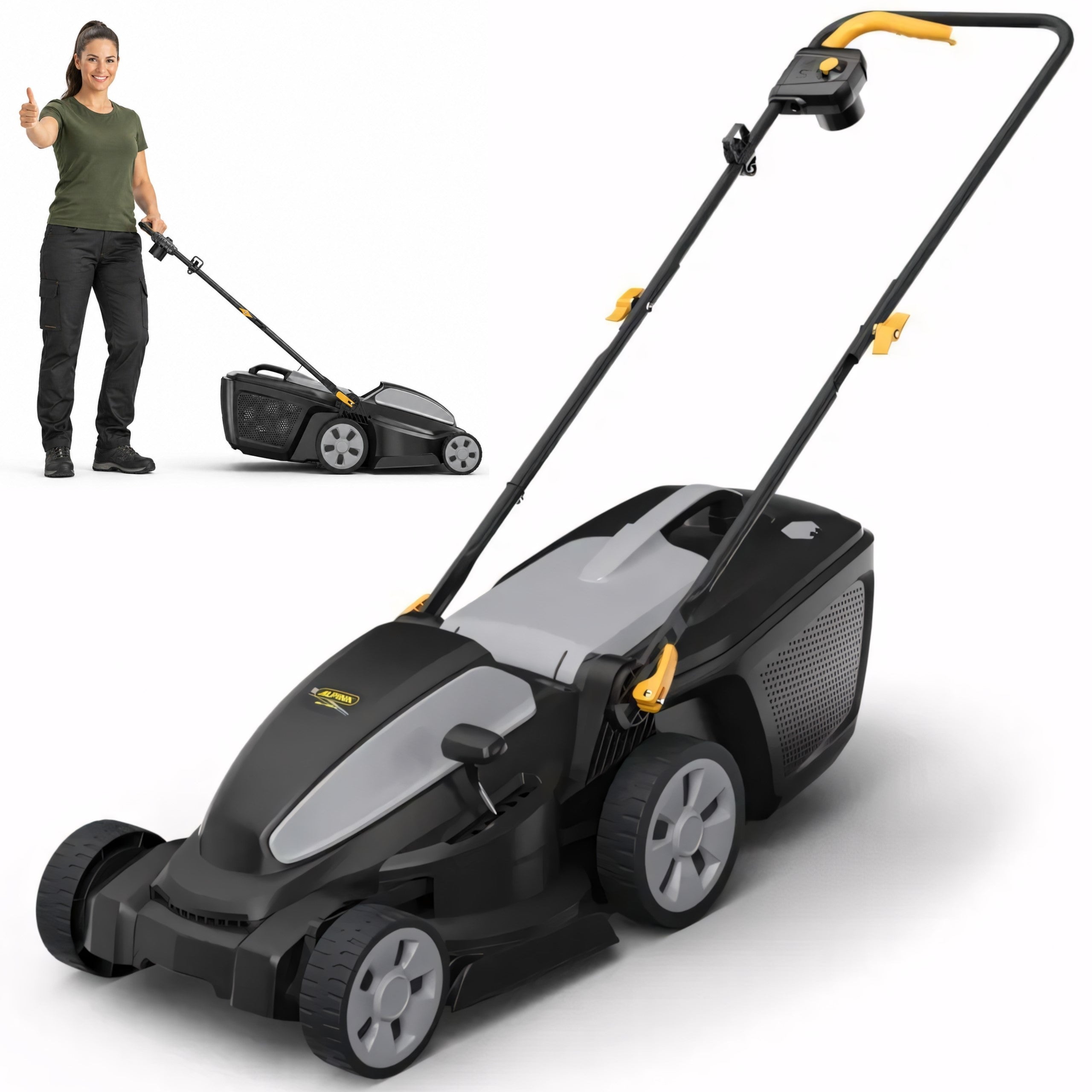 Electric Lawn Mower Alpina AL1 34 E 34cm with Height Adjustment LIGHT