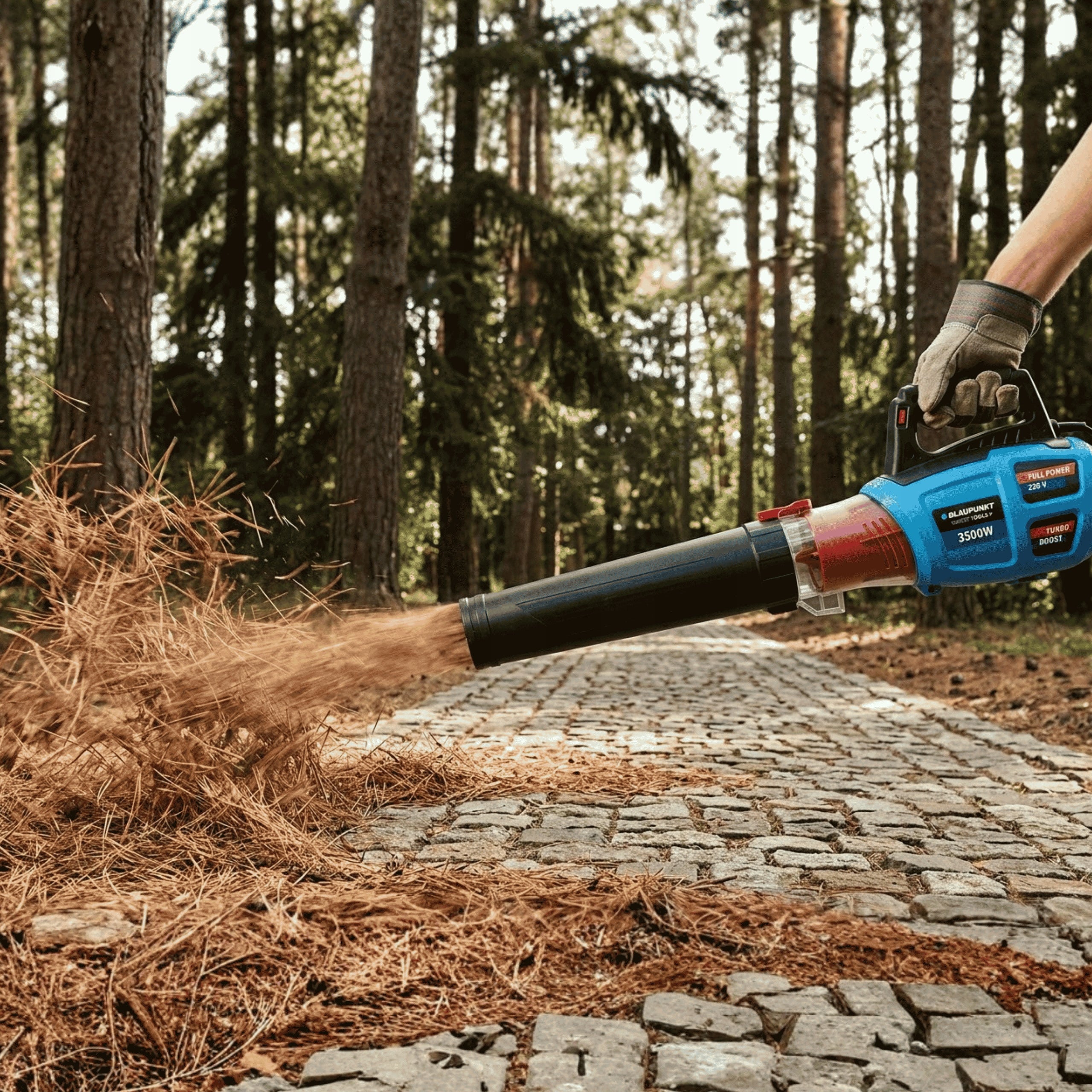 Electric Leaf Blower 3500W 350 km/h Blaupunkt Network Strong Lightweight Air velocity 350 km/h