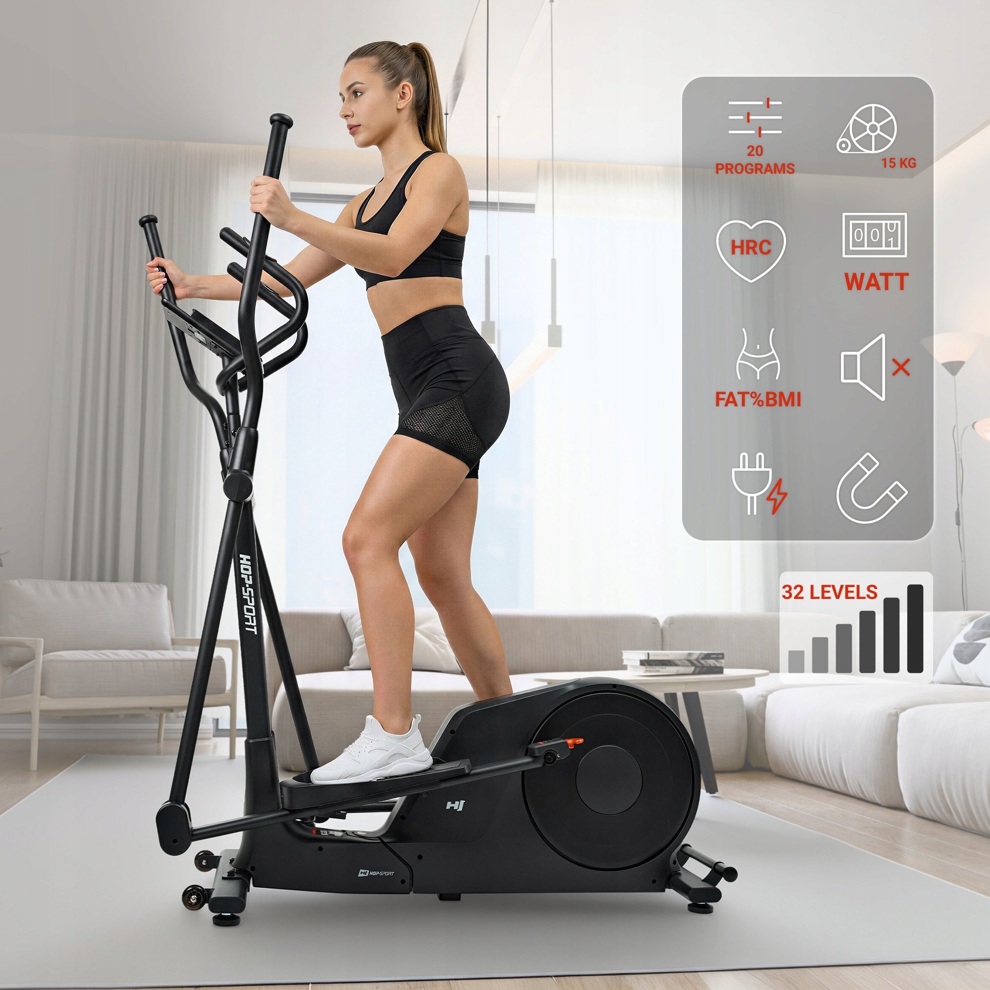 Electric Magnetic Elliptical Trainer Orbi-trek Folding up to 130kg Packaging status original
