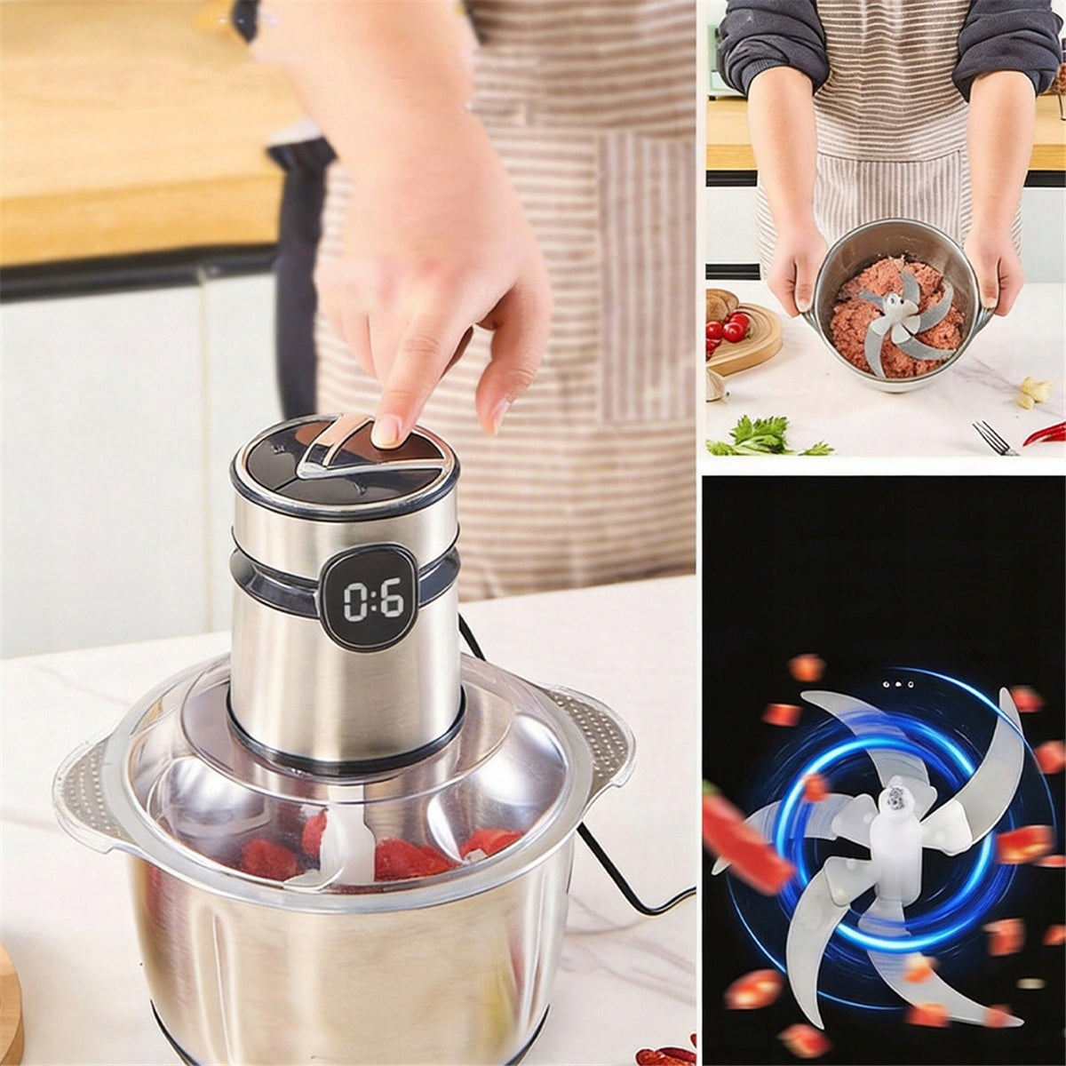 Electric Meat Machine Kitchen Shredder Multifunctional Efficient Brand Bedee