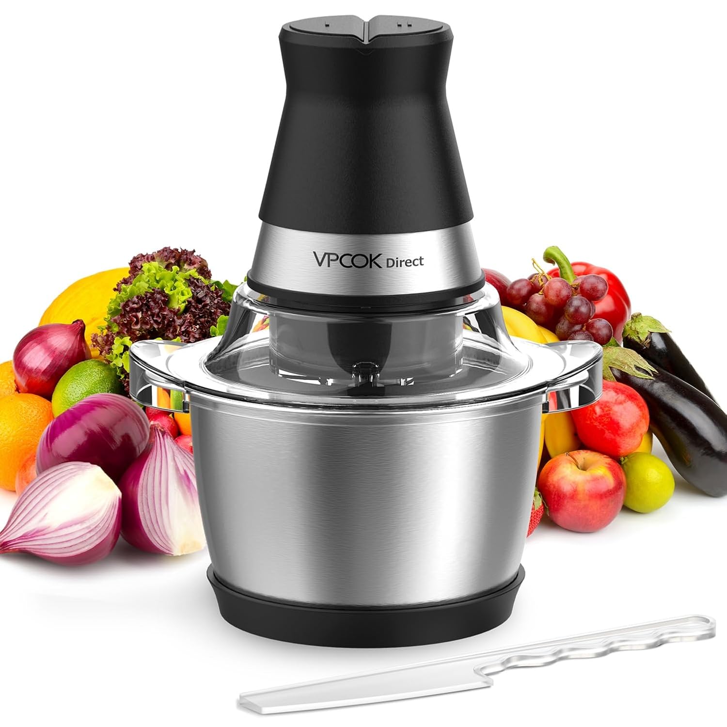 Electric Meat Shredder Kitchen Vegetables Strong 400W 1.2L Steel