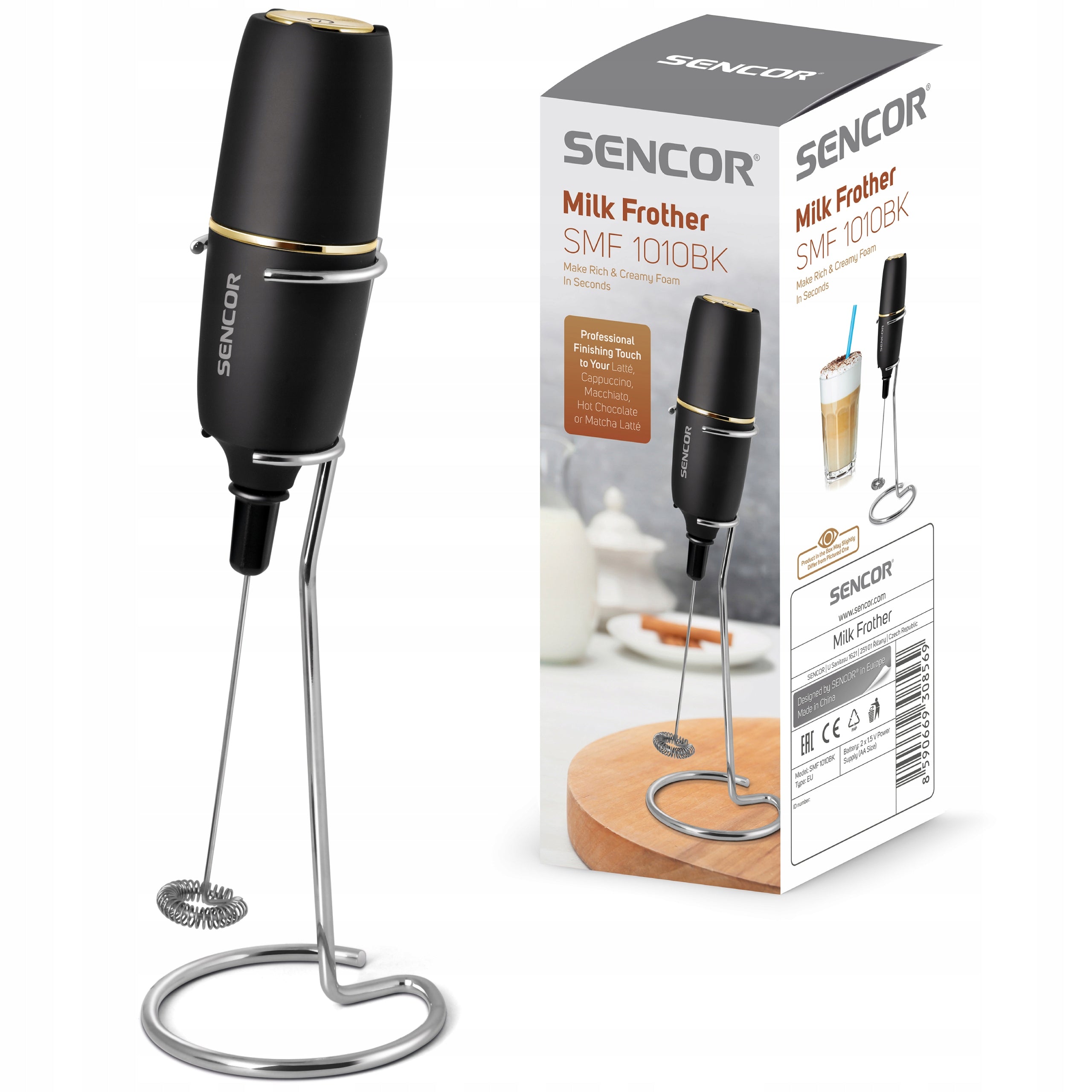 Electric Milk Foamer Handheld SMF 1010BK
