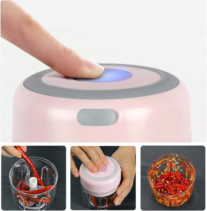 Electric Mini Kitchen Shredder USB 2 Sizes Rose Container Manufacturer code 502180