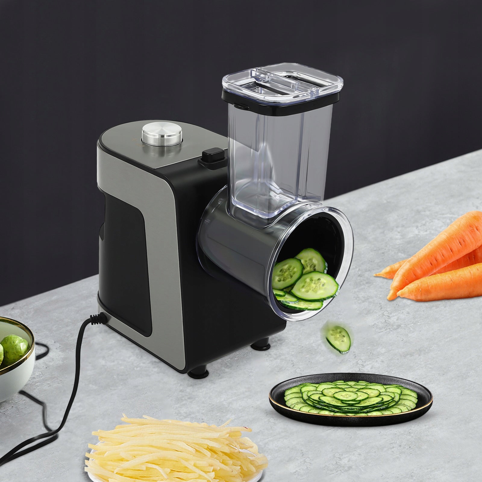 Electric Multifunctional Vegetable Cutter - Shredding & Slicing. Manufacturer code 1