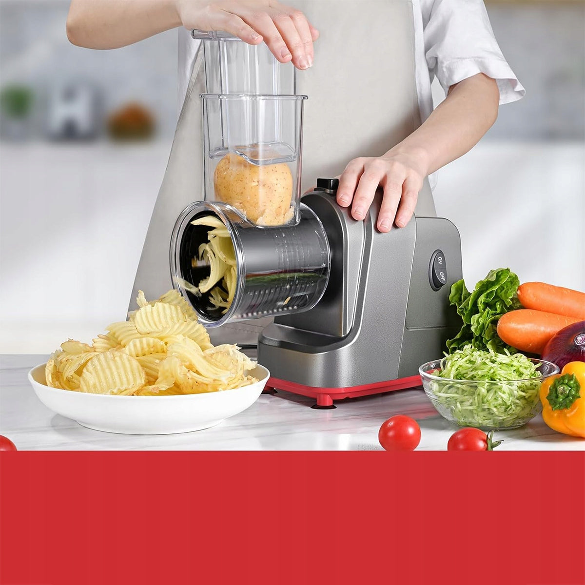 Electric Multifunctional Vegetable Slicer - Slicing and Slicing Brand no brand