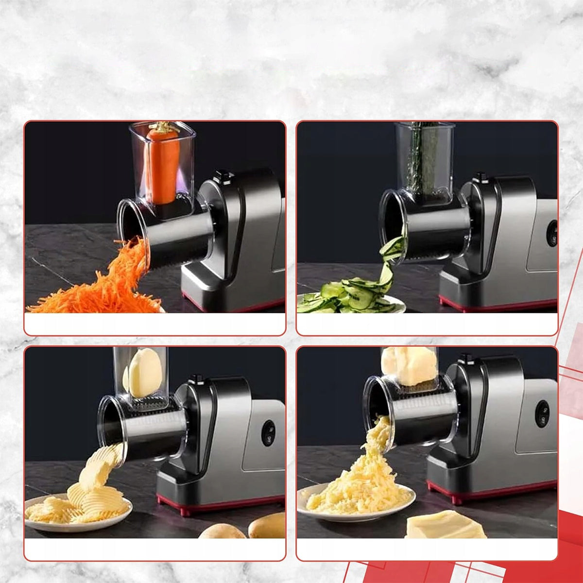 Electric Multifunctional Vegetable Slicer - Slicing and Slicing Power 250 W