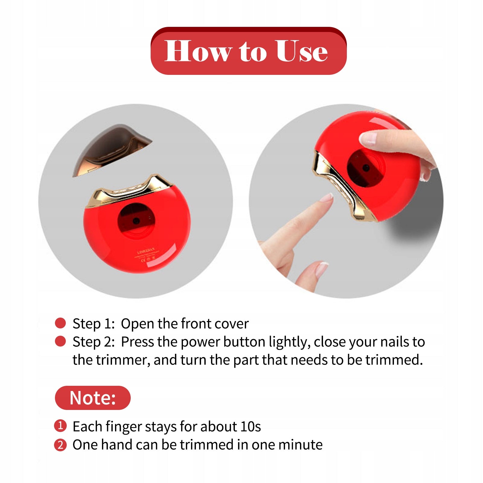 Electric Nail Clipper USB Rechargeable Nail Brand Aoresac