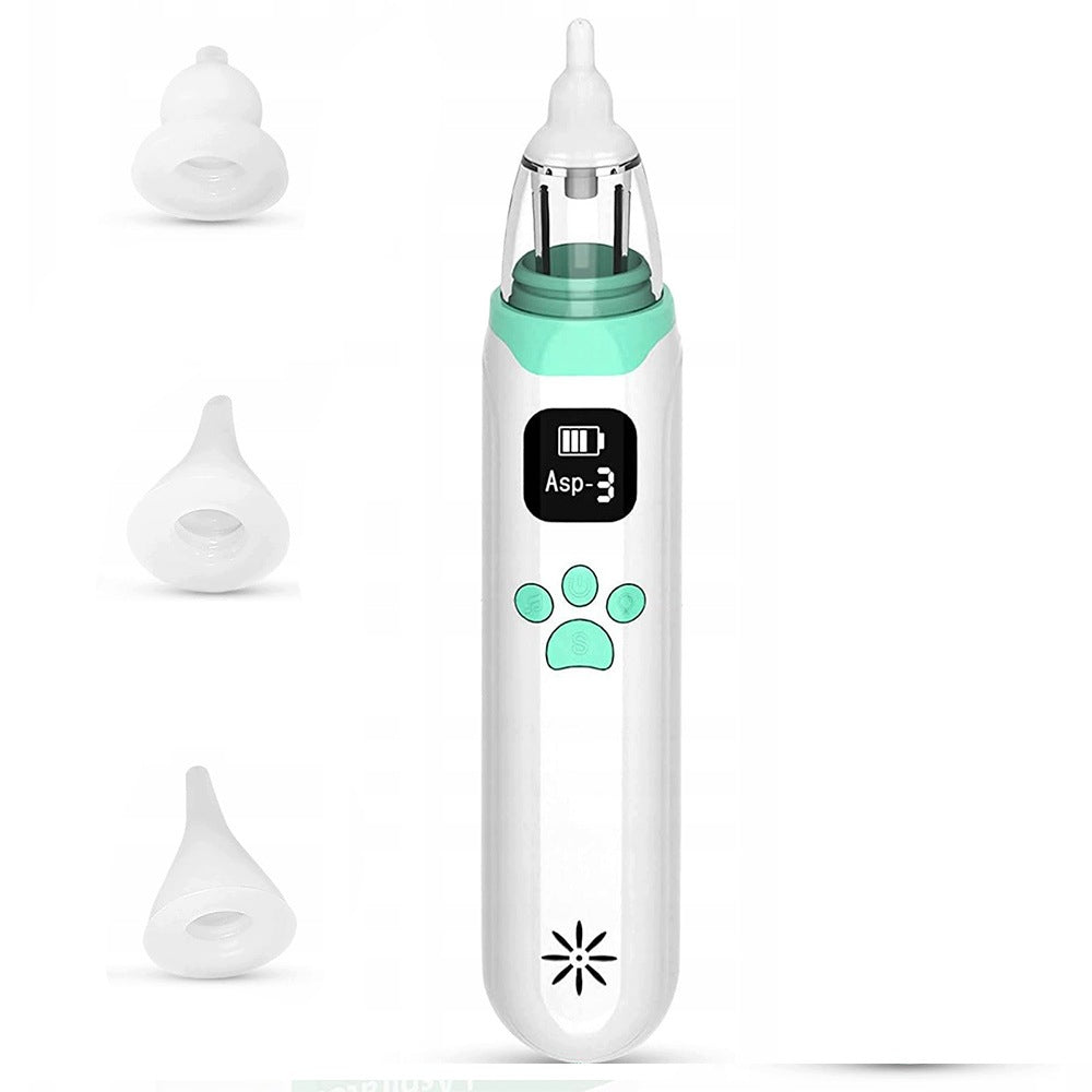 Electric Nasal Extractor 3 Suction Levels 3 USB LED Tips Quiet